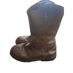 McRae Industrial Boots Mens 8, Slip/Oil Resistant Brown Leather Soft Toe Shoes